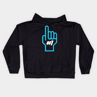 Number One Pointing Finger Icon Kids Hoodie